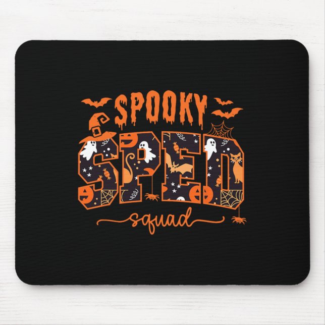 Squad Team Speciell Education Teacher Halloween Musmatta (Framsidan)