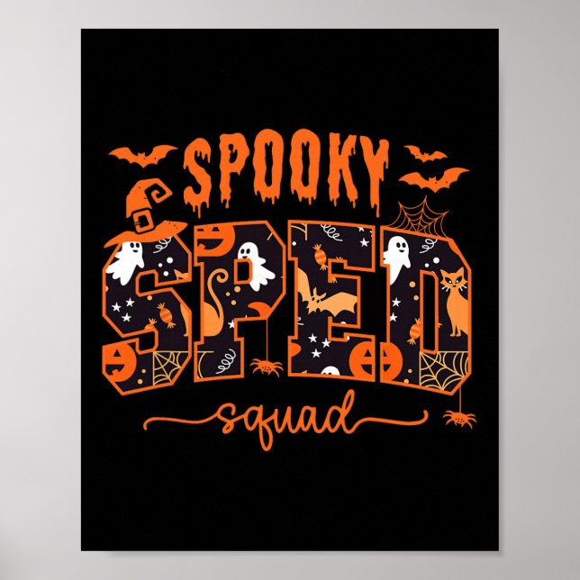 Squad Team Speciell Education Teacher Halloween Poster (Framsidan)