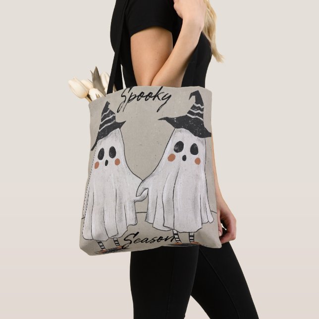 Squad-totebag för spökaktig säsong tygkasse (Närbild)