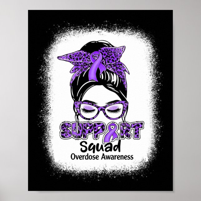 Squad Tovig Baddräkt Lila Band Överdos Medvetenhet Poster (Framsidan)