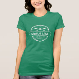 Squam Sjö NH personlig town, namn och anchor T-shirt