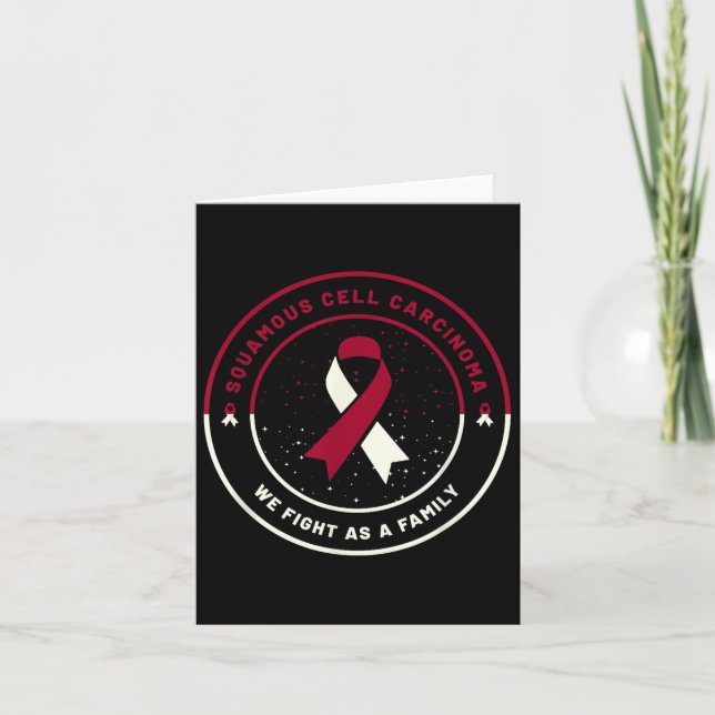 Squamell Cell Carcinoma Ribbon Awareness Family Su Kort (Framsida)