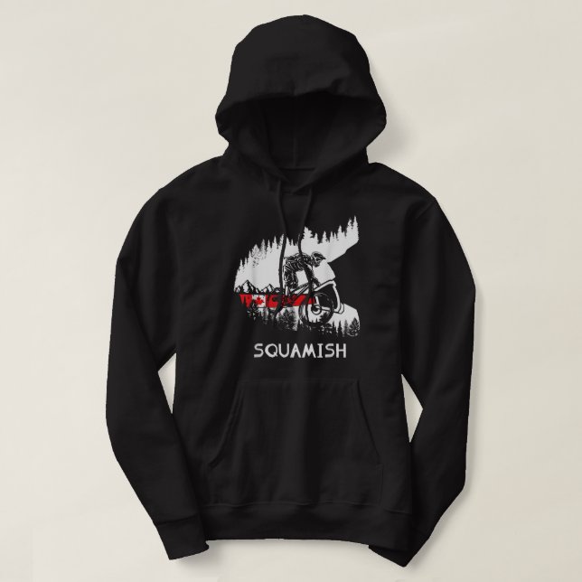 Squamish MTB Downhill Trail Biker British Columbia Hoodie (Design framsida)