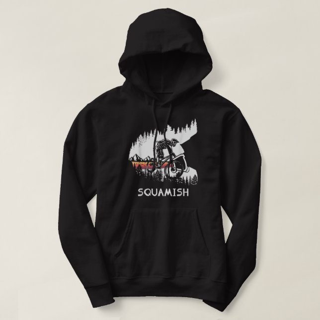 Squamish MTB Downhill Trail Biker British Columbia Hoodie (Design framsida)