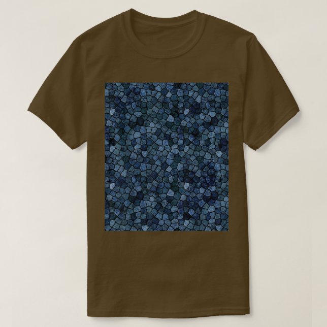 Squamous Scaly Mönster in Midnight Blue T-Shirt (Design framsida)
