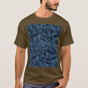 Squamous Scaly Mönster in Midnight Blue T-Shirt