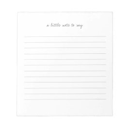 Square A Little Note to Say Script Line Notepad Anteckningsblock