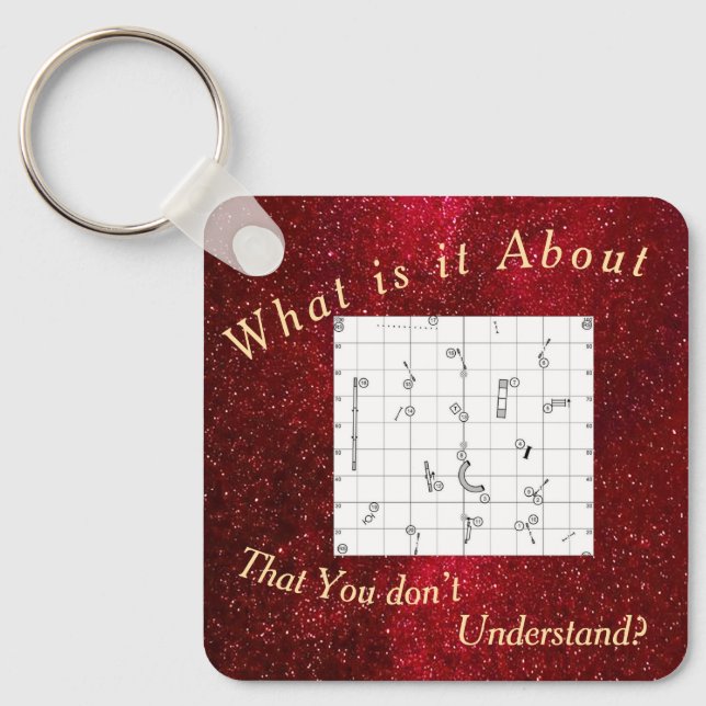 Square Agility Course Themed Keychain Nyckelring (Framsida)