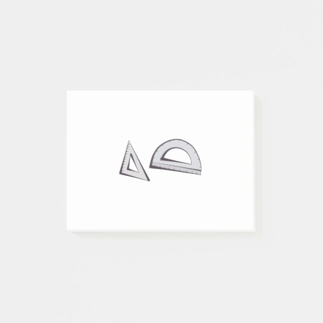 Square and Protractor Post-it Block (Framsida)