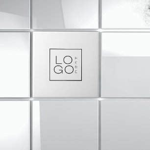 Square Anpassningsbar Business Logotyp Branded Com Kakelplatta