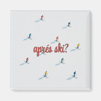 Square apres ski magnet 