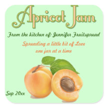 Square Apricot Sylt Food Canning Label