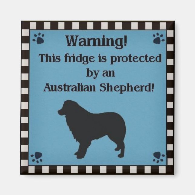 Square Aussie Magnet Blue (Framsidan)