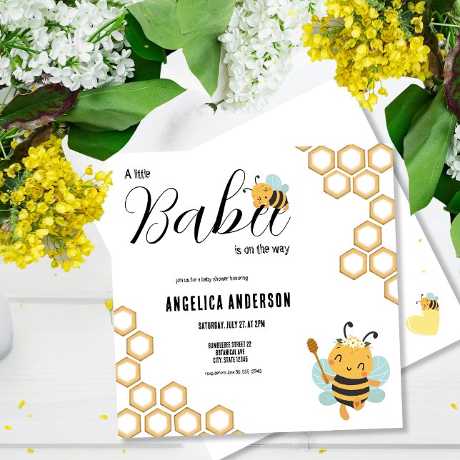 Square Babee på sättet Babykläder Shower Inbjudningar (Skapare uppladdad)
