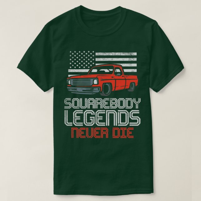 Square Body Lastbil T Shirt (Design framsida)