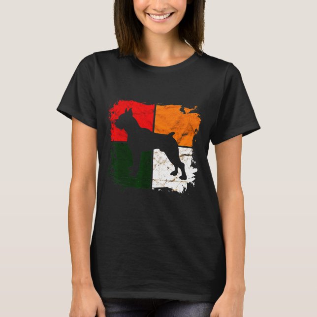 Square Boxer Owner Hund Boxer Pappa Mamma T Shirt (Framsida)