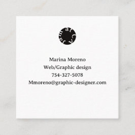 Square business card fyrkantigt visitkort