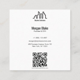 Square Business Card with Minimalist Design Fyrkantigt Visitkort