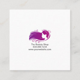 Square Custom Salon Appointment Card Fyrkantigt Visitkort