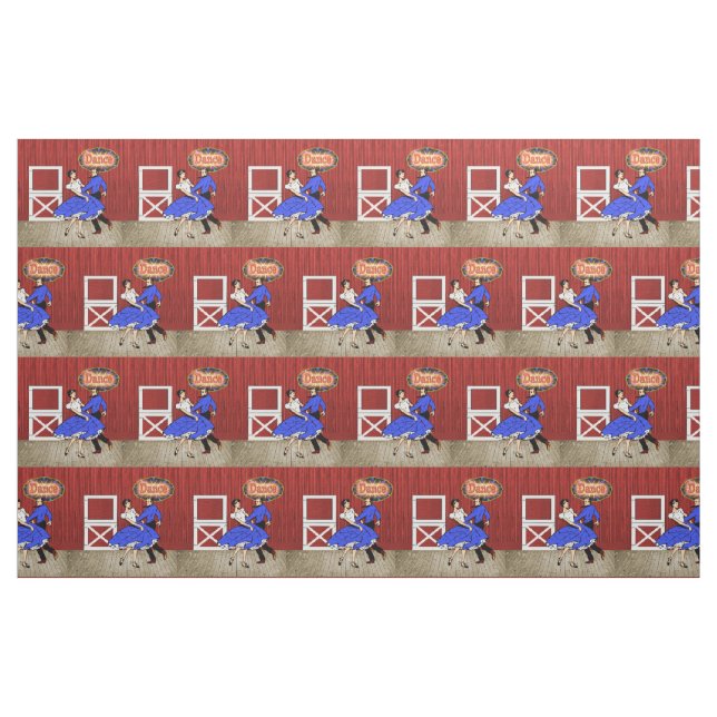 Square Dance Barn Dance Swing Dance para 4.5 Tyg (Fat Quarter)
