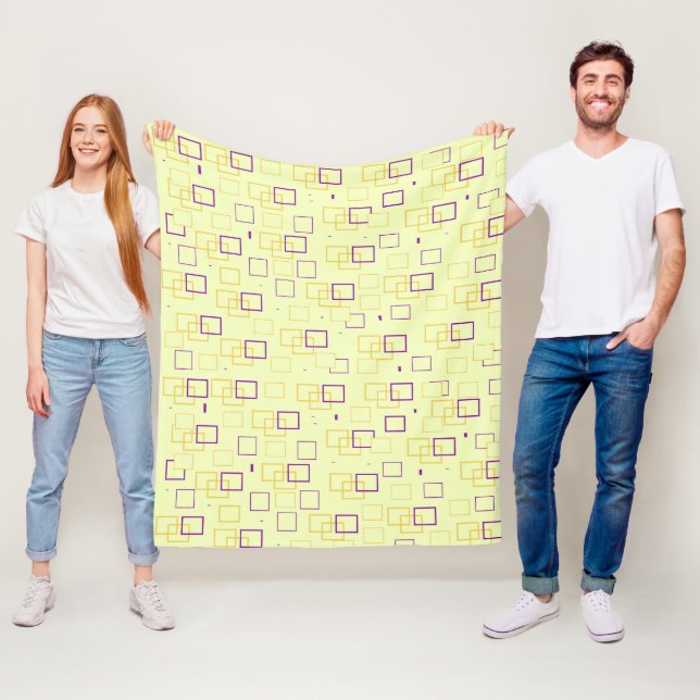 Square Dance Fleece Blanket (På plats)