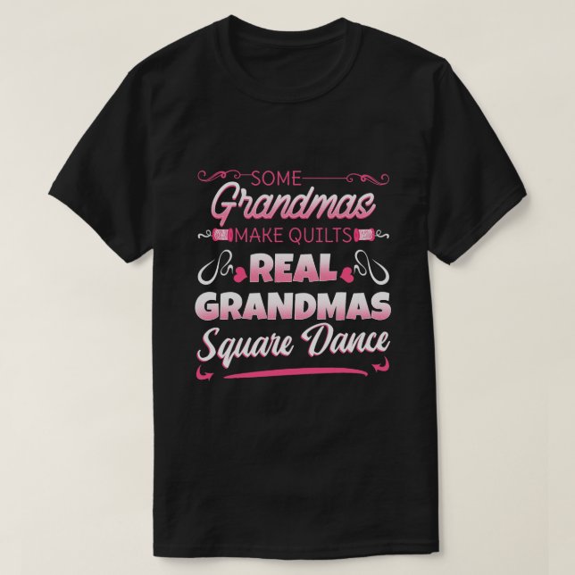 Square Dance Four Par Folk Dancer Grandma Gran T Shirt (Design framsida)