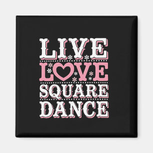 Square Dance Kärlek Square Dancing Square Dance Gi Magnet