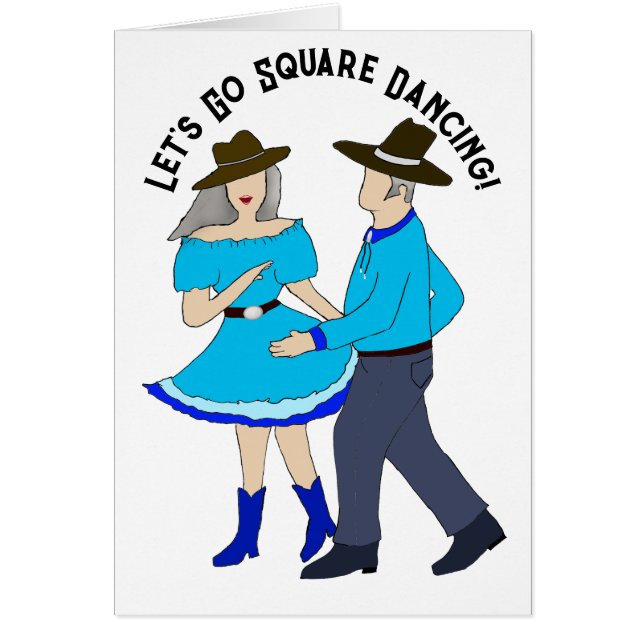 Square Dance par Hälsning OBS Kort (Framsidan)
