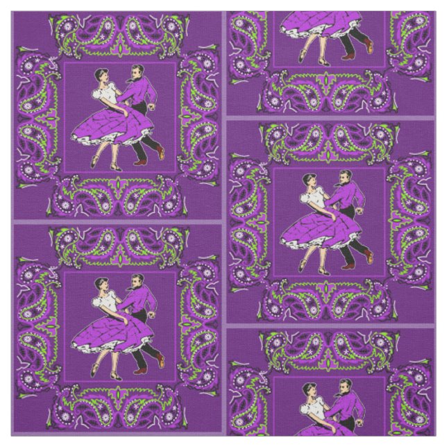 Square Dance par Lila and Lila Bandana 2 Tyg (Provkarta)