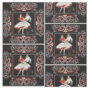 Square Dance par Red and Black Bandana 2 Tyg
