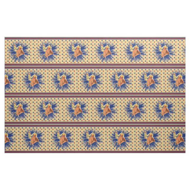 Square Dance Swing Dance Couple Star Rand 4.5 Tyg (Fat Quarter)
