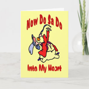 Square Dance Valentine Helgkort
