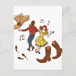 Square Dance Vykort