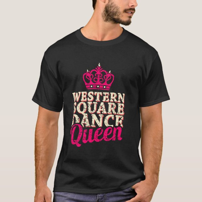 Square Dance Westerna dansare T Shirt (Framsida)