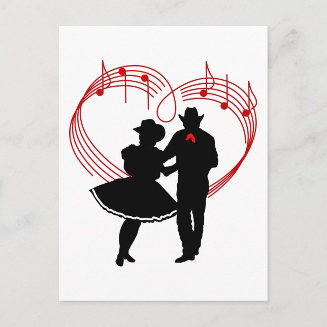 Square Dancers Vykort (Framsida)