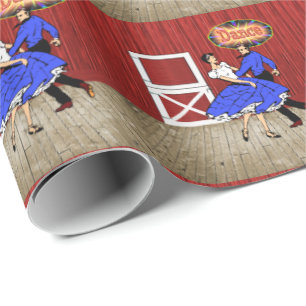 Square Dancing Barn Dance Scene Hoe Down Presentpapper