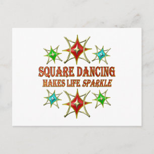 SQUARE DANCING FINARE STARS VYKORT
