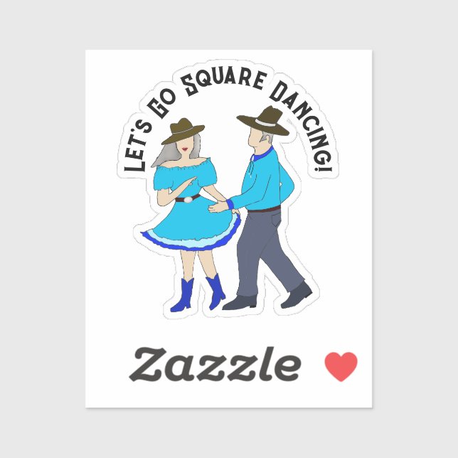 Square Dancing lite Klistermärken (Ark)