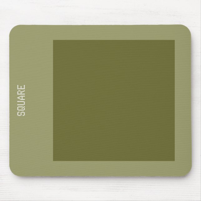 Square - Deep Olive och Khaki Musmatta (Framsidan)
