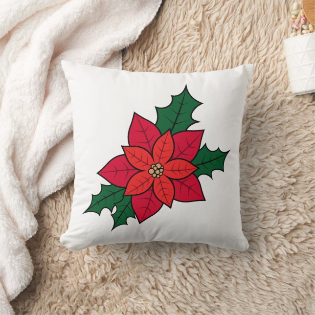 Square Dekorativ kudde med röd jultomte (Filt)
