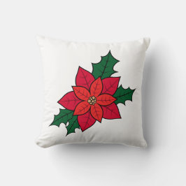 Square Dekorativ kudde med röd jultomte