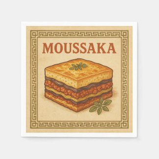 Square  Design Moussaka, Greek Style 2026 Pappersservett