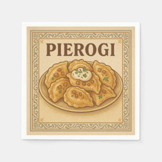 Square Design (Pierogi, Retro Style) Pappersservett