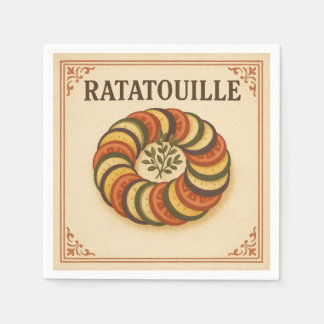 Square  Design (Ratatouille, Retro Style) Pappersservett