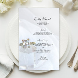 Square Diamond Ring Pillar Crystal Bröllop Menu