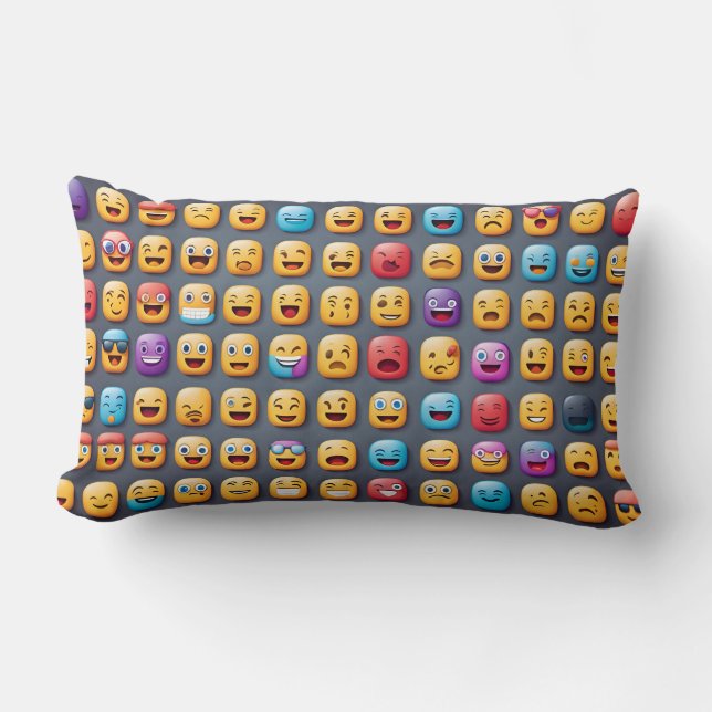 Square Emojis Lumbarkudde (Framsida)
