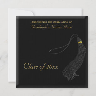 Square Faux Mortarboard Studenten Inbjudningar