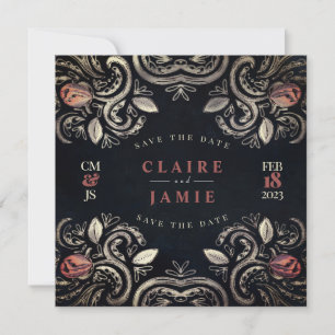 SQUARE FLAT INVITATION, "Rustic Ro - Moulin Rou, Julkort
