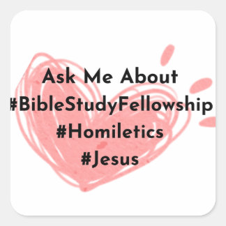 Square Fråga mig om.. hjärtan Fyrkantigt Klistermärke