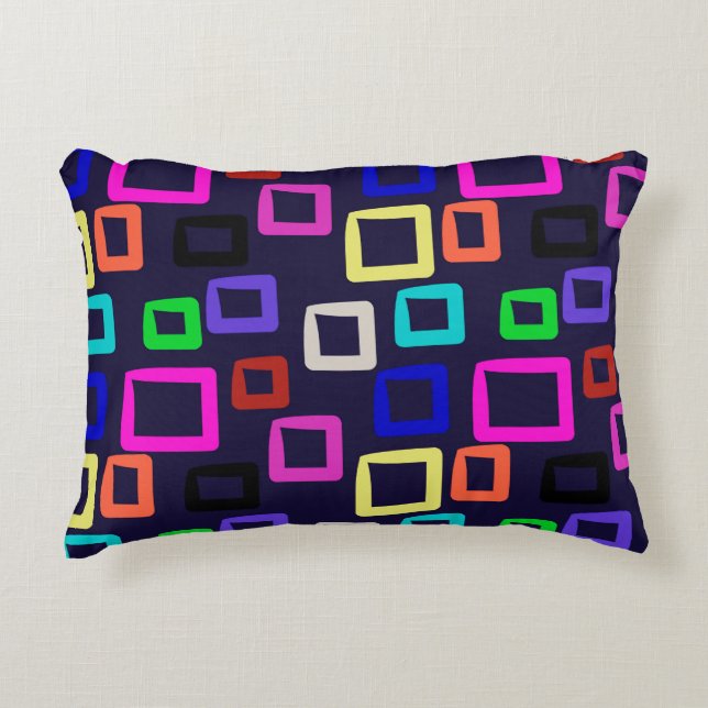 Square geometric painting, seamless design graphic prydnadskudde (Framsidan)